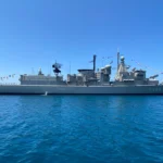 Η φρεγάτα «Νικηφόρος Φωκάς» (F-466), ένα από τα δύο πολεμικά πλοία ανοιχτά για το κοινό στη Λάρνακα